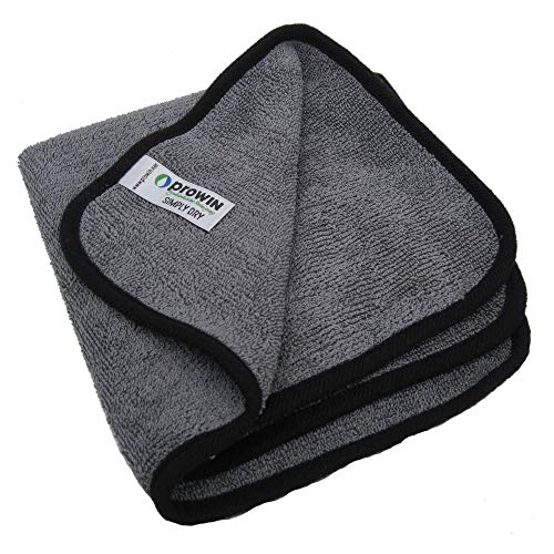 proWin Simpy Dry Trockentuch 40 x 40 cm Mikrofaser grau/schwarz - Original