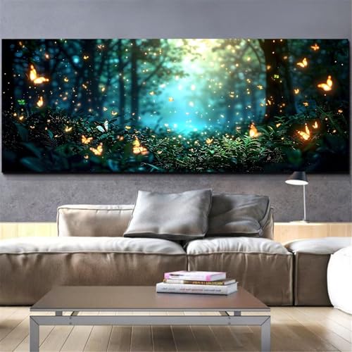 Kit Diamond Painting Arbre et Papillon 60x120 | Peinture Diamant Point de Croix Kit Complet