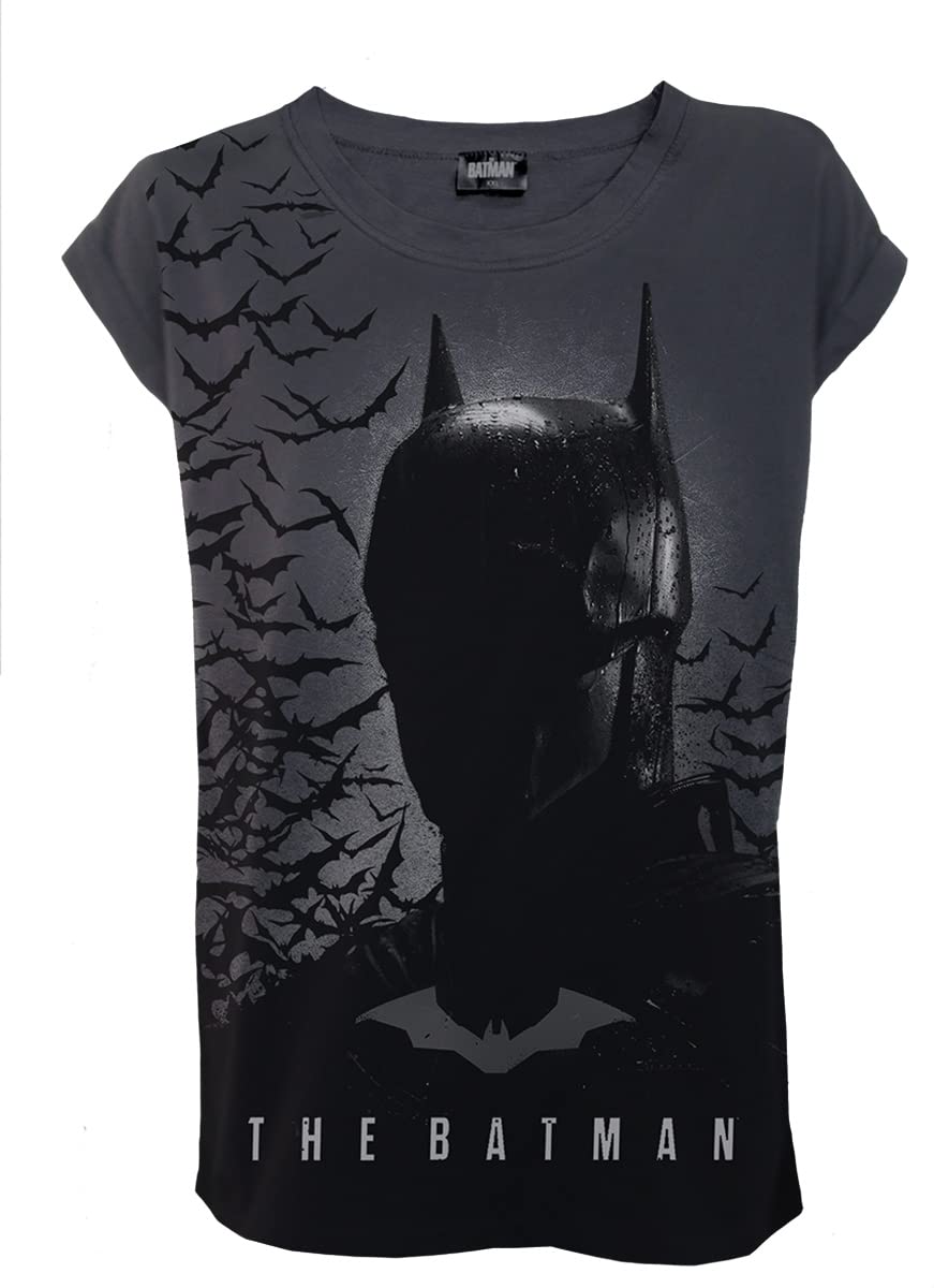 DC Comics - The Batman - Shadow Bats - Ao Charcoal Turnup Sleeve - L
