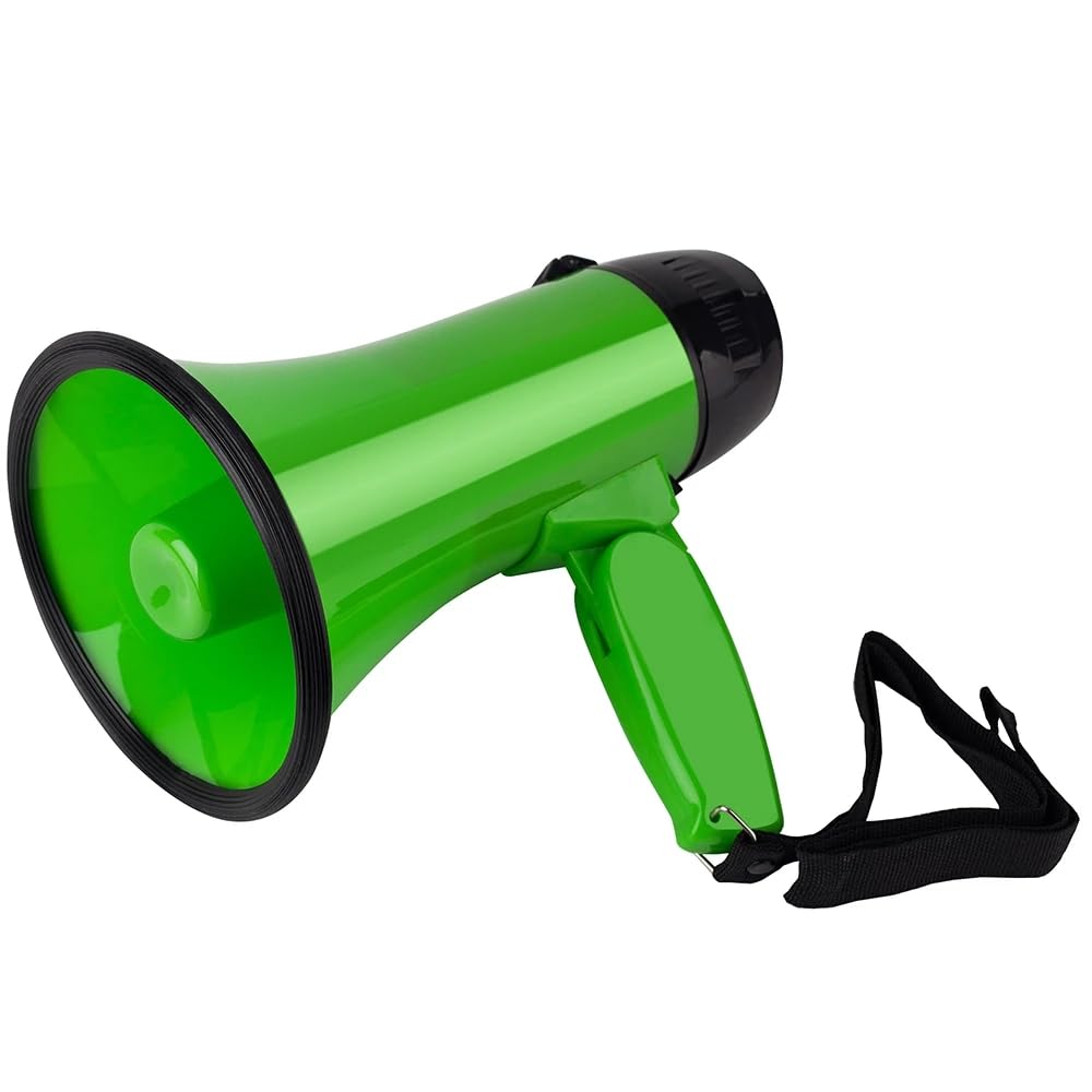 Megáfono Altavoz Megáfono Altavoz de 25 vatios Bocina de grabación for cualquier deporte al aire libre, fanáticos y entrenadores de porristas o for ejercicios de seguridad Micrófono (sin batería)