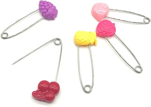 Miniatura 8 de Adorables pasadores de seguridad de animales para bebé, clips seguros para sujetar ropa de bebé, servilletas de pañales, acero inoxidable, 2.0 in,