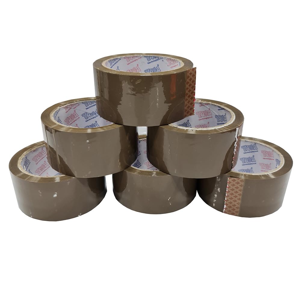 36X BROWN TAPES - QUALITY PACKING PARCEL PACKAGING REMOVAL TAPE 48mm x 66M SELLOTAPE