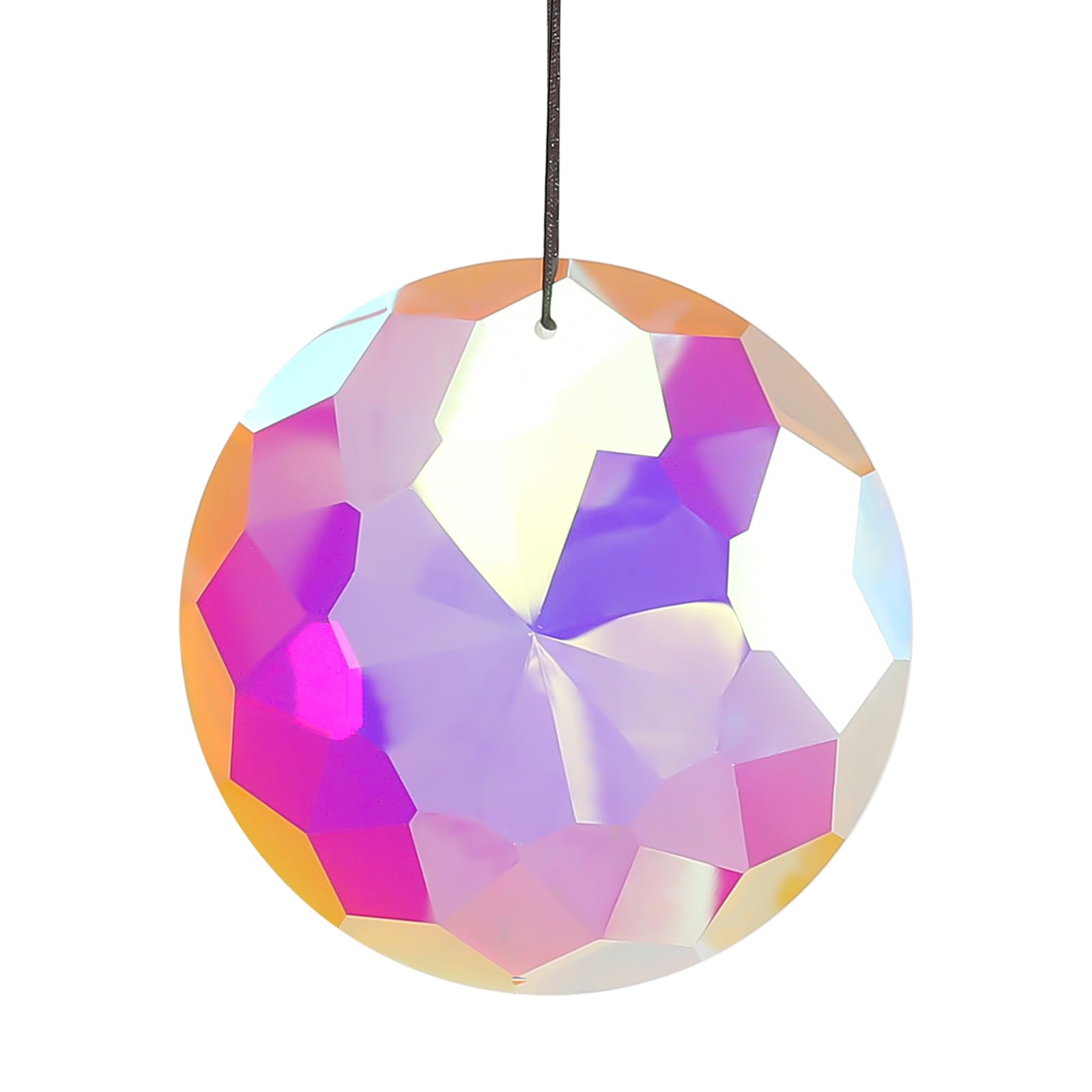 3'' Kristall Sonnenfänger Regenbogenmacher zum Aufhängen, Prisma Windspiel Tropfen für Feng Shui Lampe
