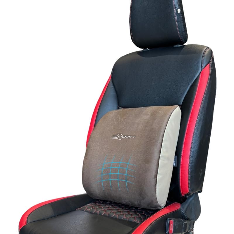 Neodrift ‘OrthoCurve’ Lumbar Backrest Cushion - Orthopedic Memory Foam Pillow Support for Lower Back Pain Relief, Suitable for Car Seat, Office Chair, Home Sofa (Colour - Coffee) (B0C4P18T2W) Amazon Price History, Amazon Price Tracker