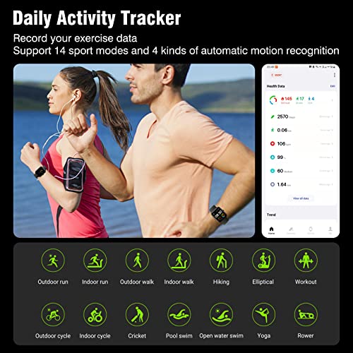 GGZZ Smartwatch voor heren dames, 1,69-inch touchscreen-activiteitentrackers en smartwatches, met bloedzuurstof… - Image 3