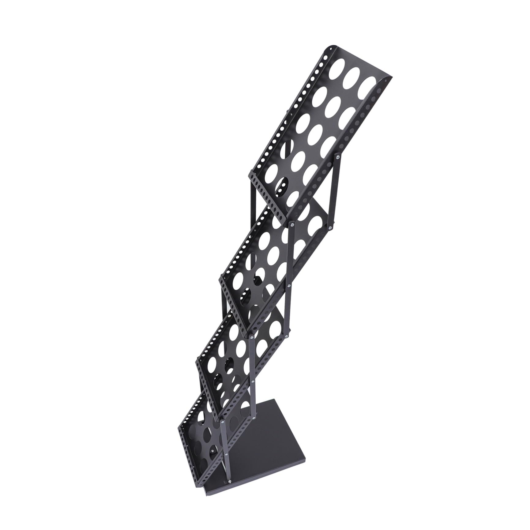 Alipis Présentoir à Brochures A4 Facile à Transporter Ranger Pliable en Fer Noir, Multi-Couches Vertical pour Magasins de Détail et Expositions