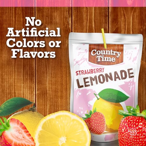 Country Time Strawberry Lemonade Ready to Drink Pouches, 40 ct Pack - image 5