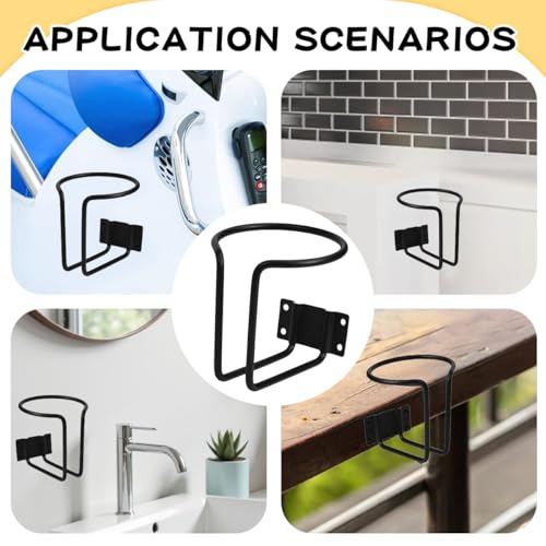 REFORUNG 2 Stück Becherhalter Auto Getränkehalter Boot Getränke Halter Auto Flaschenhalter Bierflaschenhalter Campingstuhl Metal Cup Holder Dosenhalter für Boot Yachten Marine Anhänger Hardware