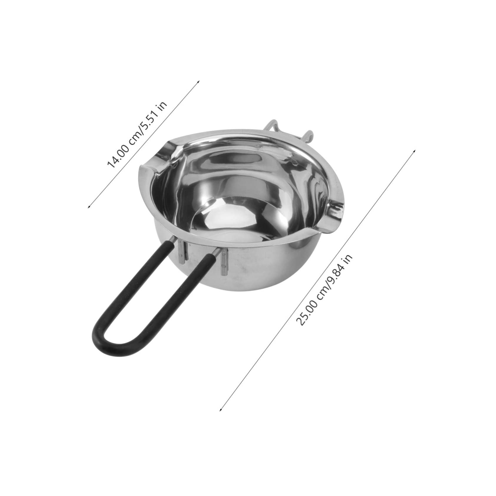 NAMOARLY 304 Stainless Steel Melting Pot Double Boiler for Chocolate Butter Safe Long Handle Great for Home Kitchen Events