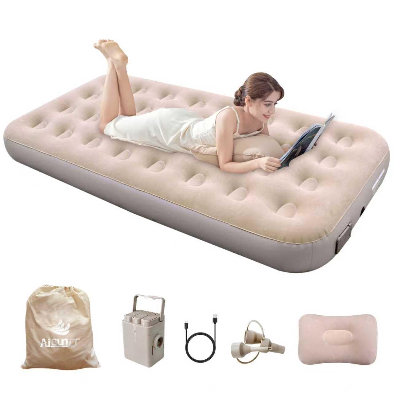 Amazon.co.jp: AISUNSS エアーベッド 空気ベット キャンプ用品 電動