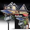 Startastic Solar Christmas Lights Show Projector, Solar Outdoor Christmas Decorations Without Wires for Easy Installation, Remote Control, Waterproof, LED Light Projector for House, Party, Yard