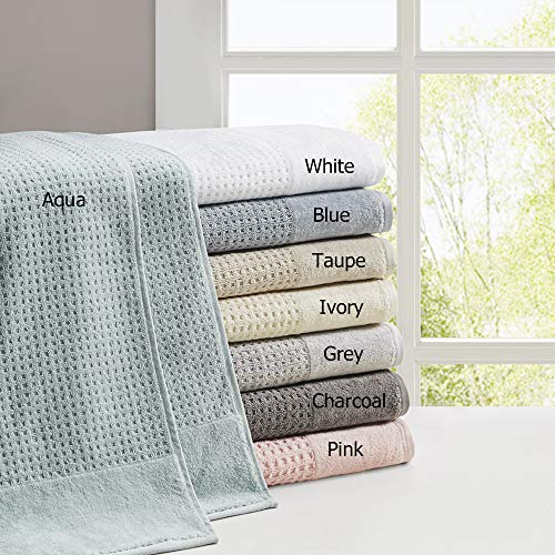 Madison Park Spa Waffle 100% Cotton Luxurious Towel Set, Premium Texture Waffle Weave, Highly Absorbent, Quick Dry, Hotel & Spa Quality Wash Clothes For Bathroom, Assorted Sizes, Taupe 6 Piece #TOP7