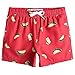 MaaMgic Costume da Bagno Pantaloncini da Bagno Estivi per Ragazzini Bambini Foderate in Rete Asciugatura Rapida Multi Colori, Taco Giallo Rosso, 10-12 Anni