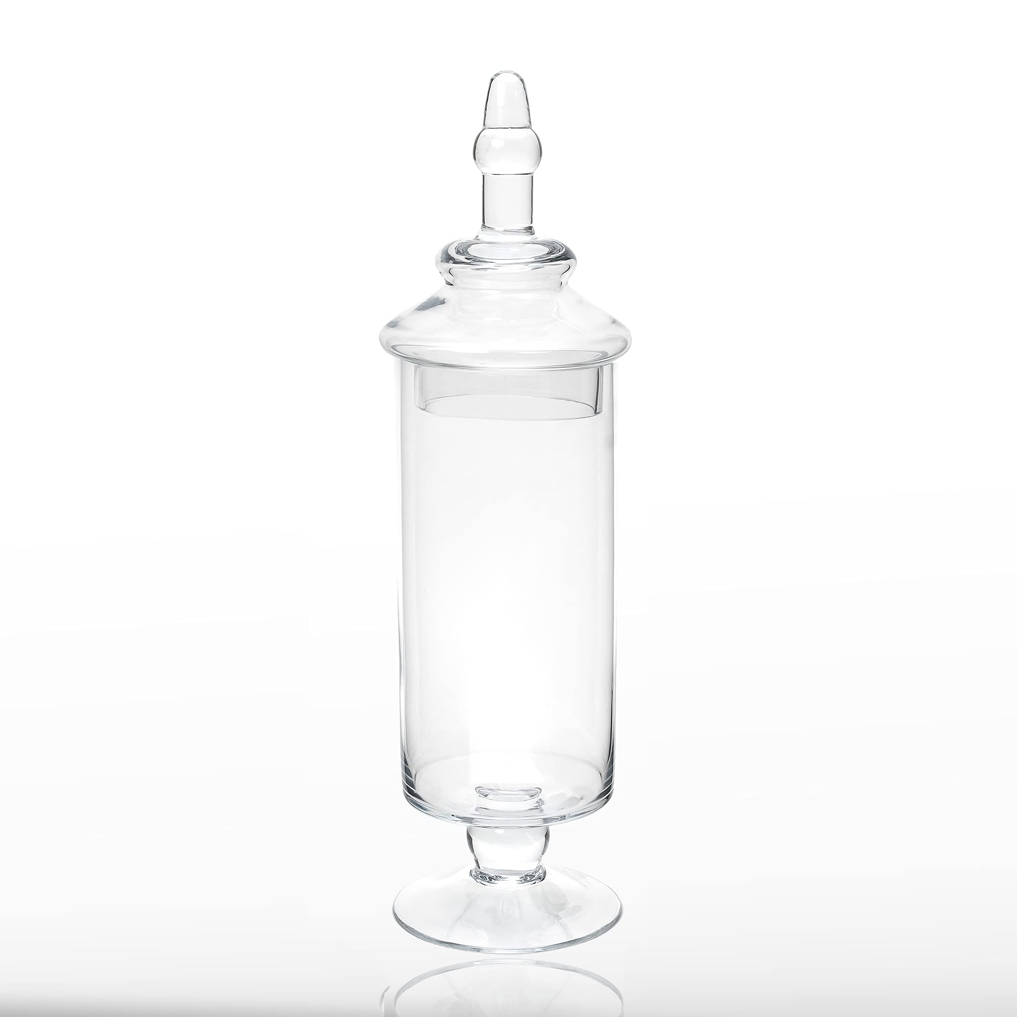 Simply Elegant Juego de 3 tarros de cristal transparente con tapas, juego de almacenamiento, contenedor decorativo para bodas y dulces, regalo de inauguración de la casa.