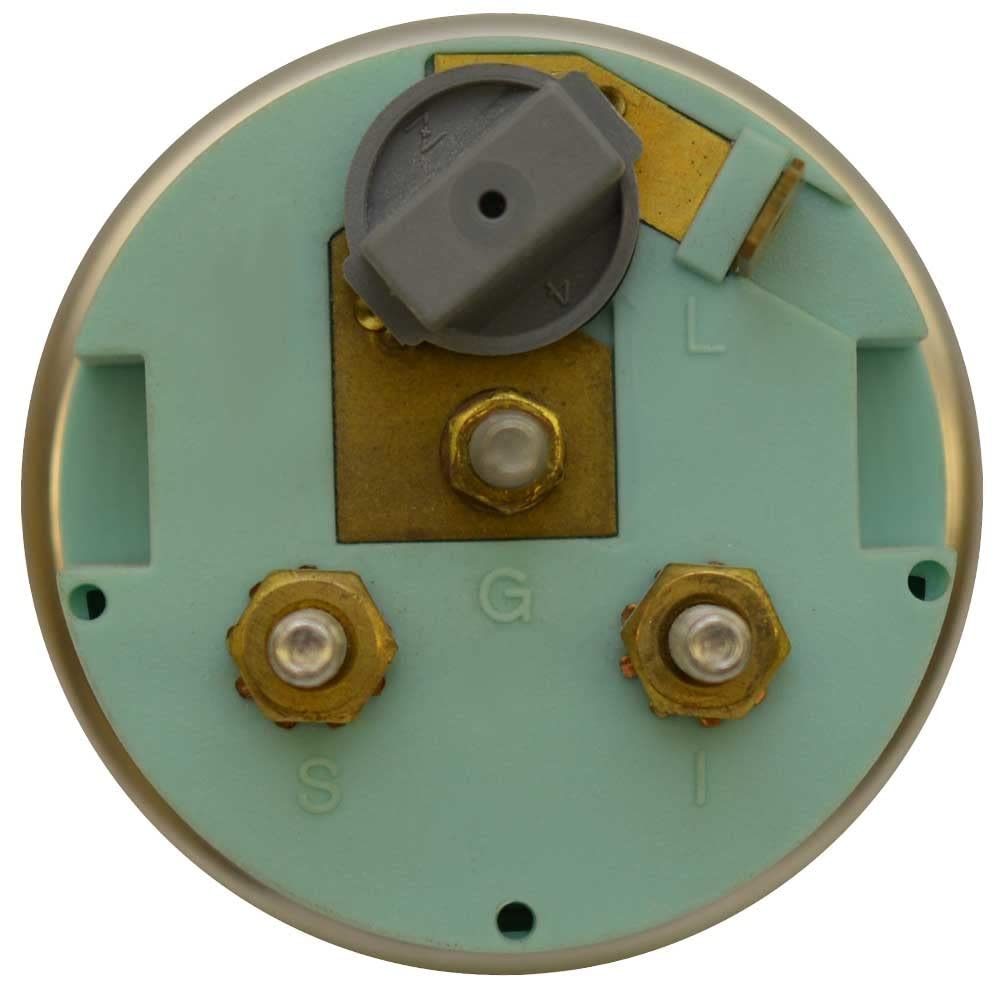 Teleflex Boat Oil Pressure Gauge 59595 | Amega 2 Inch Silver Black