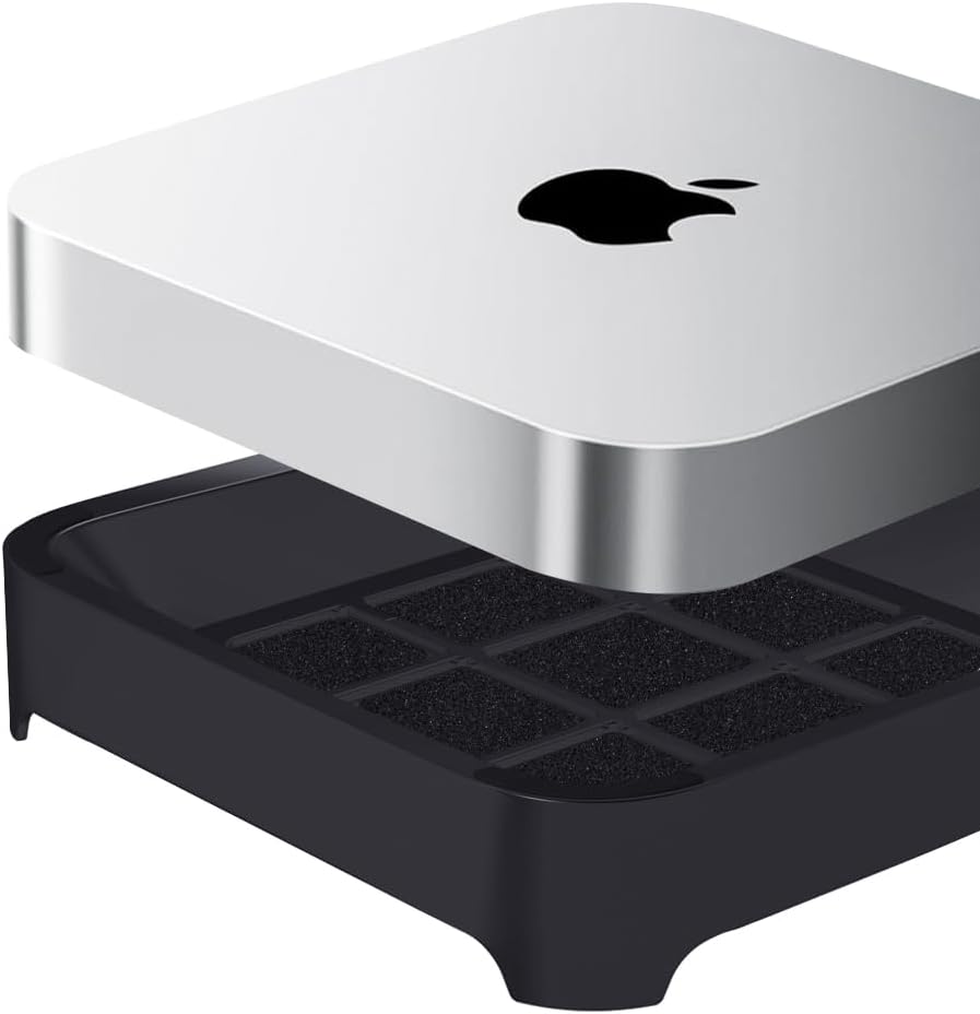 IFCASE Desktop Dust, Air Filter Stand for Mac Studio M4 M3 M2 M1 Max/Ultra, Mac Mini M1 M2 Pro (Black)
