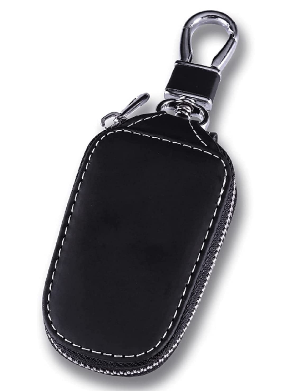 Leather Car Remote Key Case | Smart Protection Key Holder | Key Chain Bag | Auto Remote Keyring Wallet Brown-image-33