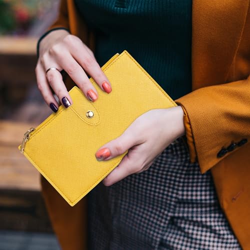 Image of Travelambo RFID Wallet Women Large Size Bifold Multi Card Wallet Case with Zipper Pocke Credit Card Holder for Women