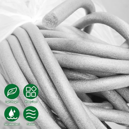 Image of Foam Backer Rod for Gaps Concrete Crack Filler Joints Foam Gap Filler Caulk Saver Backing Rod Concrete Filler Rope (Grey, 1 /2 Inch X 33 Feet)