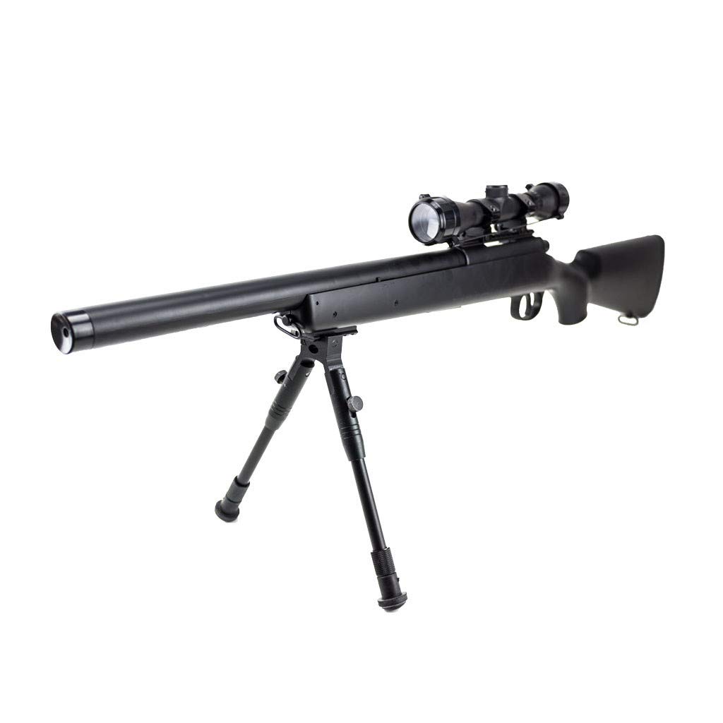 PACK completo softair M52 Sniper Double Eagle/Sniper a molla/Plastica ad alta resistenza/Ricarica manuale (1 Joule) -Consegnato con accessori