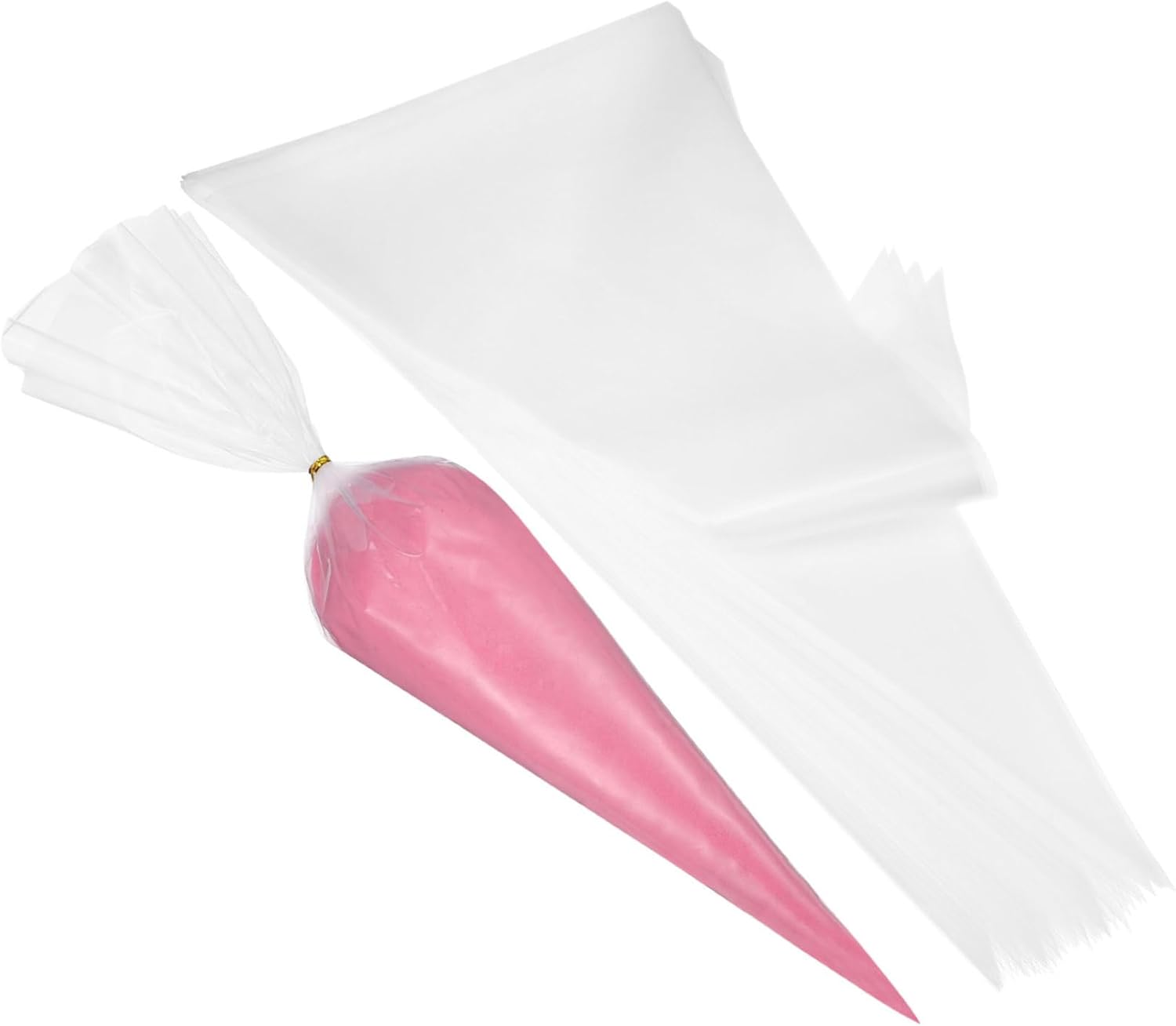 Cabilock 100pcs Disposable Piping Bags Flower Bouquet Bags for Cooking Extra Large Cake Decorating Supplies Cookie Pastry Tips