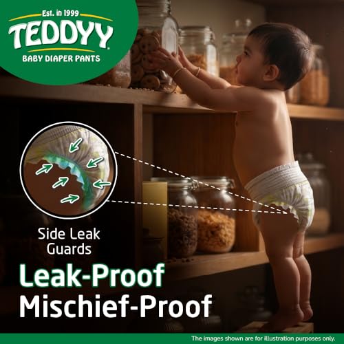 Image of TEDDYY Easy Baby S Size Diaper Pant Style | 78 Count (Small) | 4-8 kg (Pack of 1) | Long Protection Hours | Anti-Bacterial | Airy Breathable Fit | Rapid Soaker Channels & Wetness Indicator