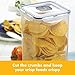 LOCK & LOCK Easy Essentials Food lids/Pantry Storage/Airtight containers, BPA Free, Square-16.9 Cup-for Chips, Clear