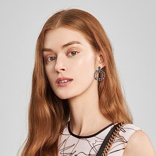 925 Sterling Silver Post Hoop Earrings for Women Multicolored Crystal Cubic Zirconia Chunky colorful Hoop Earrings Fashion Jewelry Gifts for Her2