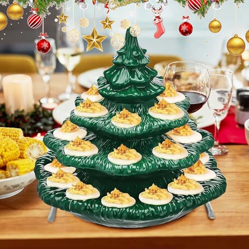 Recipientes de huevos rellenos para aperitivo de té y almuerzos 4