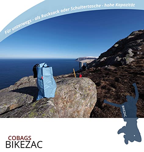 BikeZac 2.0 von COBAGS | FAHRRADTASCHE Clip-On EINKAUFS-Tasche | Fahrrad-Einkaufstasche |...
