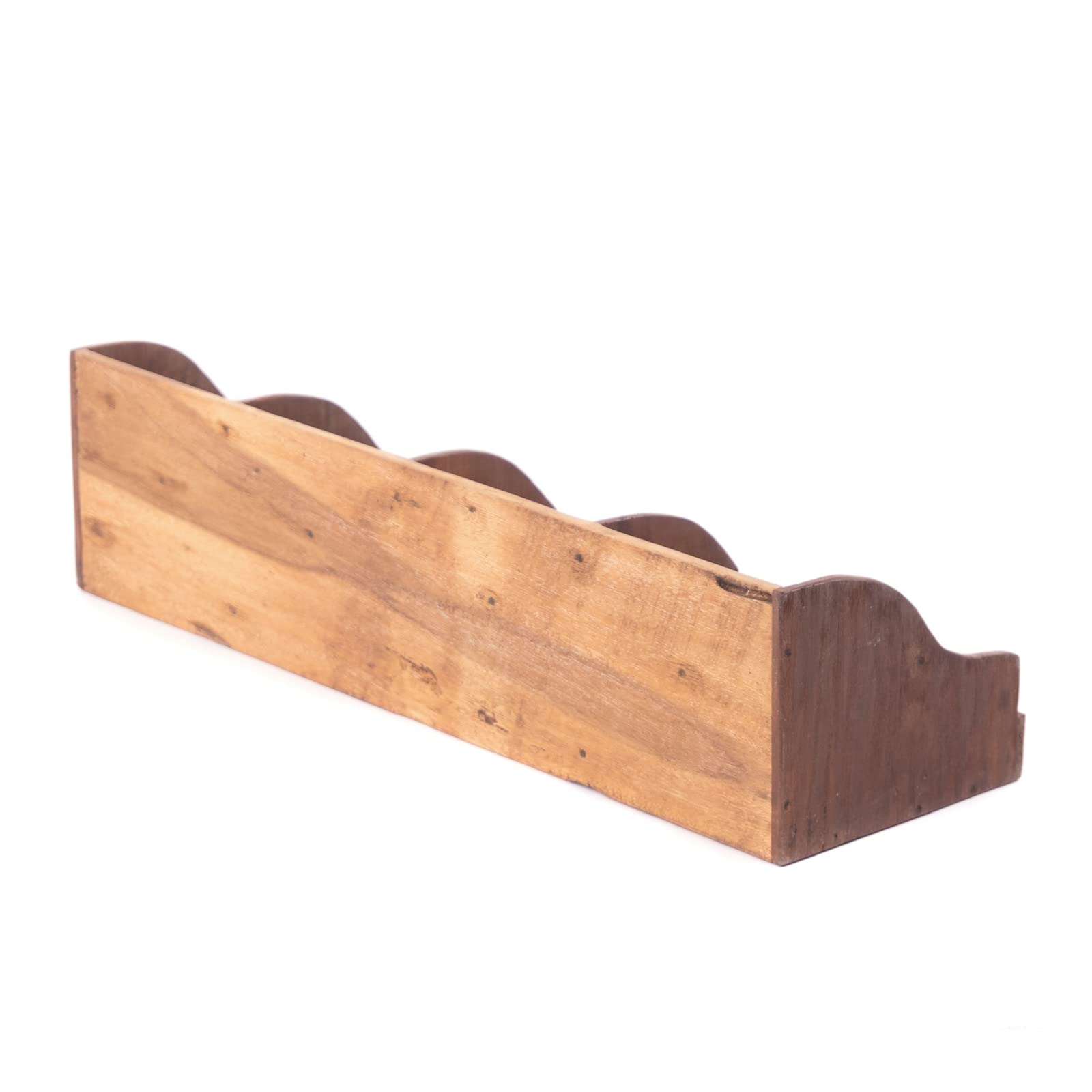 DESIGN DELIGHTS Organizer Storage 80 | Mahagoni Holz, 80 cm, Vier Fächer | Holz Ablage, Büroorganizer, Holzregal, Schreibtisch Ablage