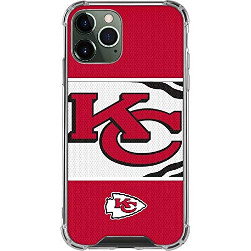 Skinit Clear Phone Case Compatible with iPhone 12 Pro Max - Officially Licensed NFL Kansas City Chiefs Zone Block Design