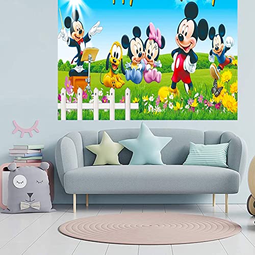 Sfondo di Compleanno a Tema Mickey Minnie BESTZY