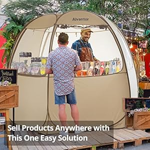 Alvantor pop up canopy for commercial activity vendor booth event tent 10×10 camping gazebos beige  urban country home decor