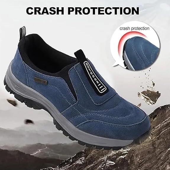 Ideacloth Shoes for Men, Enjerr Orthopedic Shoes Men, Outdoor Hiking Sneakers Anti-Slip Comfortable (Blue,14.5)2