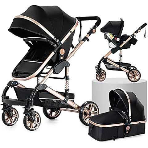 Carrito de Bebé 3 en 1 con Capazo y Silla de Paseo Cover