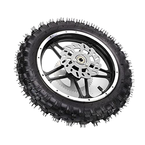 Yctze Roue Arrière 2.5-10 en Caoutchouc et Métal Disque Hors Route pour Motocross - Mini Jante et Pneu