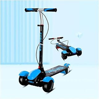 Scooters for Kids Scooters for Adults Adjustable Height Children Kick Scooter Lightweight Easy Folding 6cm flashing off-road wheel 5 steps height adjustment 75cm~95cm, maximum load-bearing 90kg