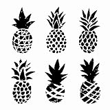 Dopetattoo 6 sheets Temporary Tattoo for Men and Women Pineapple Black Sketch Hawaiian Stamp Hawai D