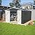 Black 10x12FT Metal Outdoor Storage Shed with Lockable Doors and Updated Frame Structure, Ideal for Backyard Tool and Garden Gear Storage