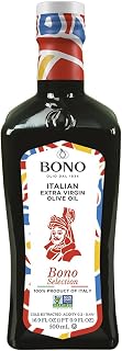 Bono Italian Extra Virgin Olive Oil | Certified Gluten Free | Clean Label Project Purity Award Winner | Cold Extracted | 100% Product of Italy | Non-GMO Verified, 16.9 Fl Oz