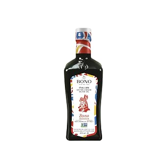 Bono Italian Extra Virgin Olive Oil, 16.9 Fl Oz Cold Extracted, 100% Product of Italy, Certified Gluten Free, Non-GMO Verified, Clean Label Project Purity Award Winner