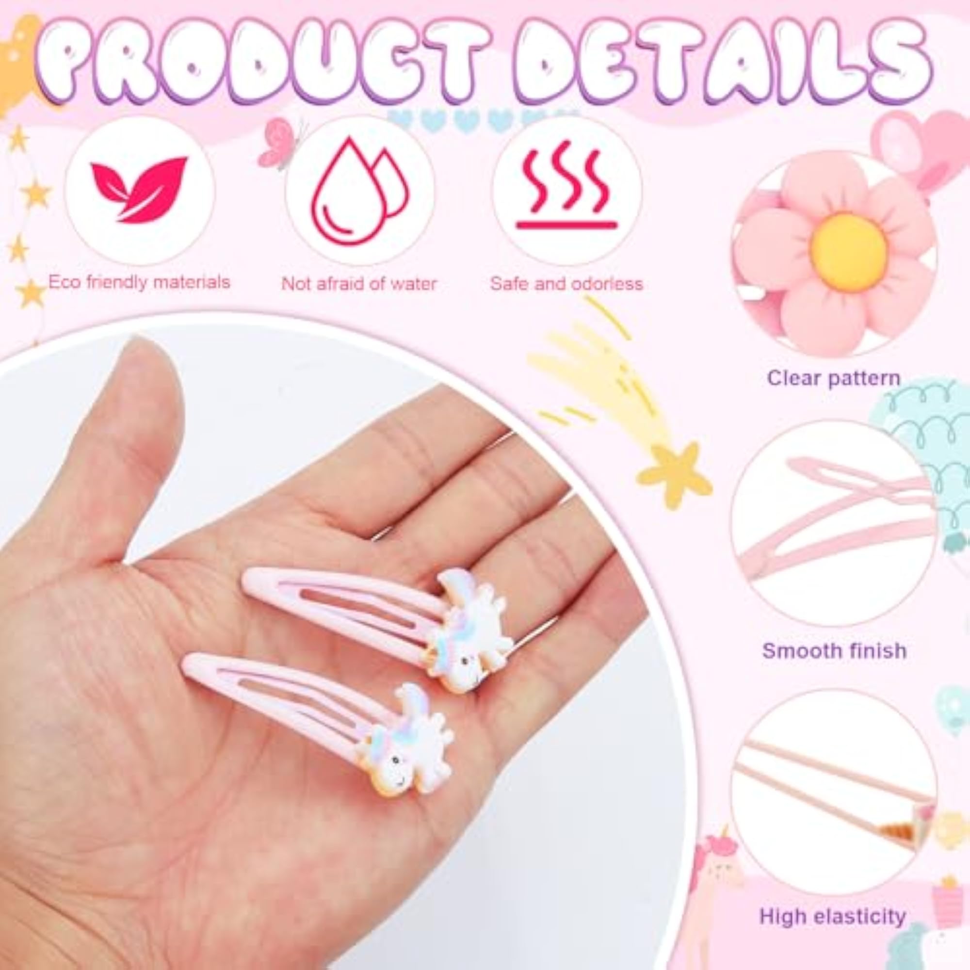 Pack of 126 Hair Clips and Bobbles for Girls