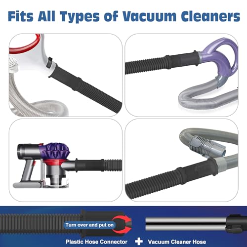 Image of PetOde 2 Pieces Dryer Vent Cleaner Kit Compatible with Most Vacuum Cleaner, Dryer Lint Brush and Vacuum Hose Attachment, Quickly Lint Remover, Black