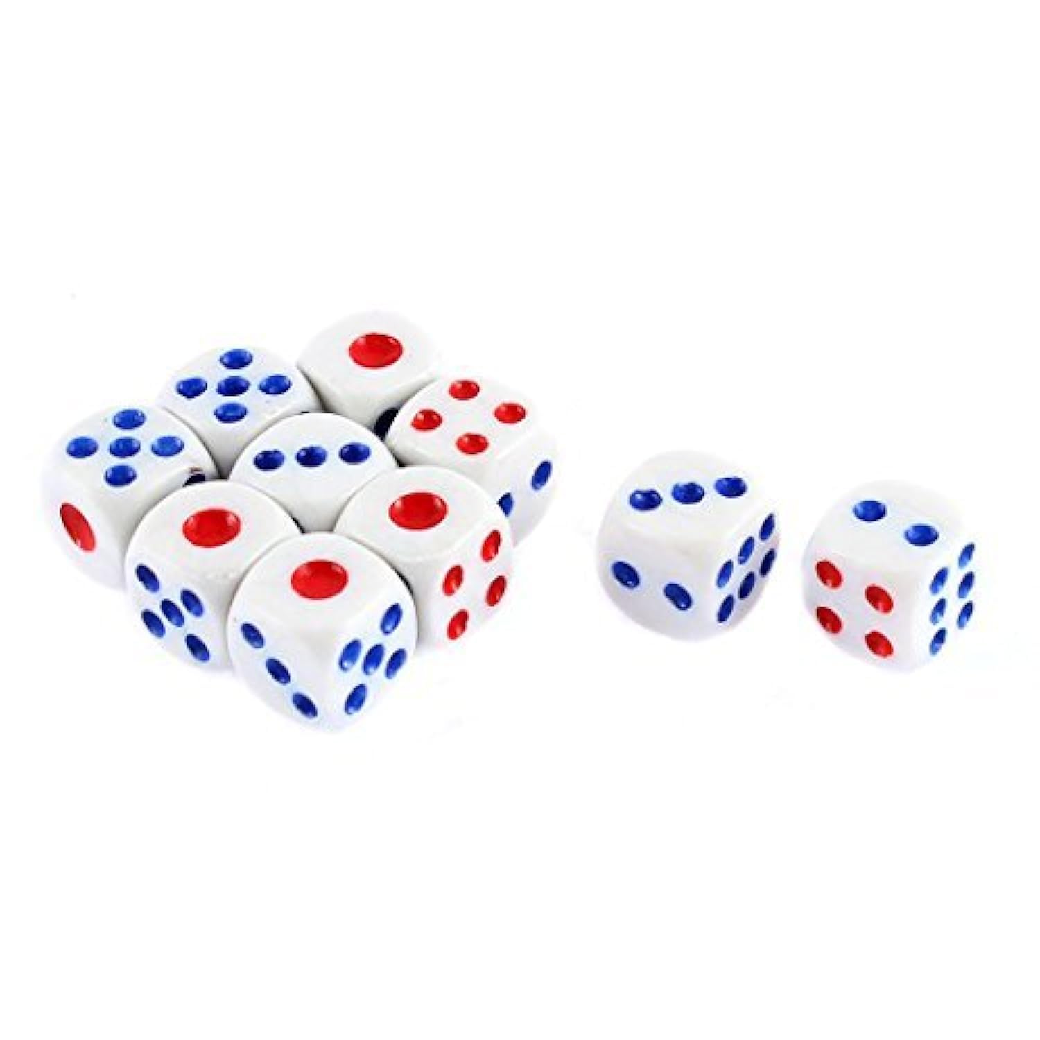 DealMux Plastic Gaming Party Bar Gambling Casino Playing Dices- 10 Pieces
