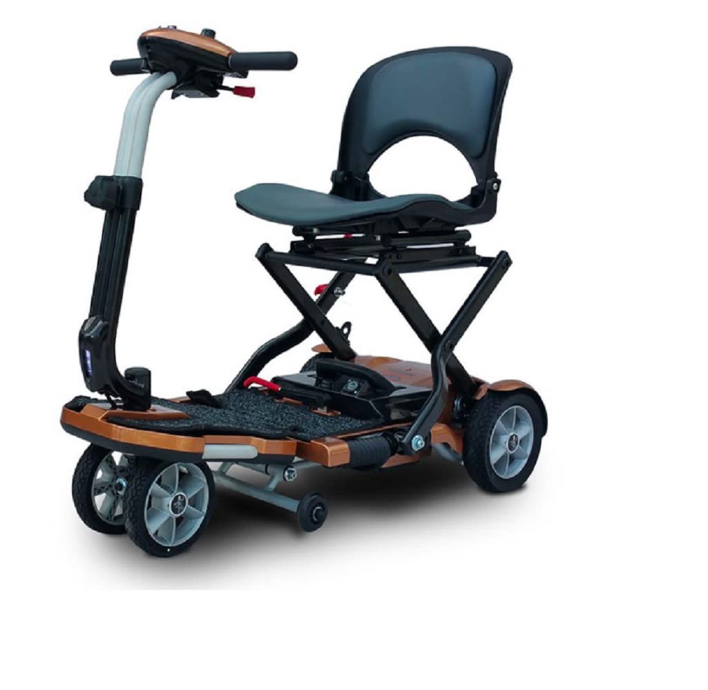 EV Rider Transport AF Plus Automatic Folding Scooter in copper color, unfolded and ready for use.