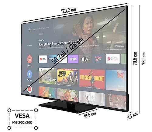 Telefunken Android TV 50 Zoll Fernseher (4K UHD Smart TV, HDR Dolby Vision, Triple-Tuner, Dolby Atmos) XU50AN754M – Bild 4