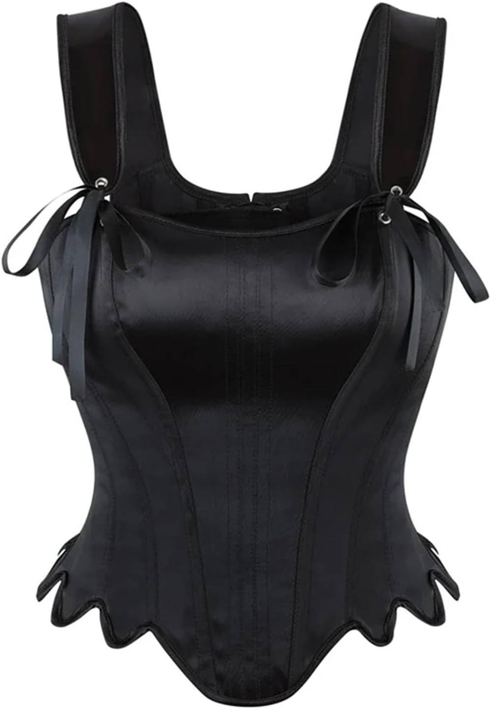 Tie up satin tight corset, suitable for women's shapewear vests