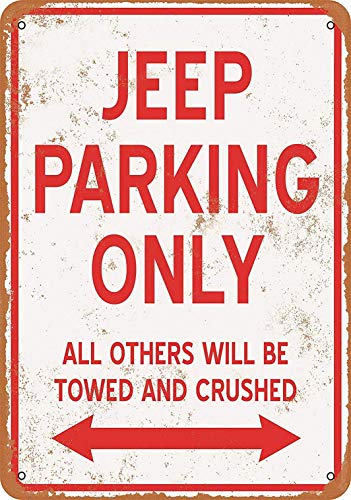 7. Dafony - Jeep Parking Only Wall Metal Poster