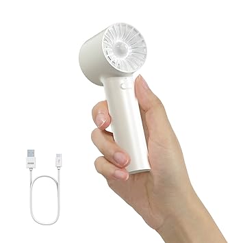 ROMOSS Portable Personal Mini Handheld Fan - USB Rechargeable Small Pocket Fan battery operated Cooling fan with 3 Speeds for Office Home Outdoor and Travel(White)